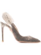 Aquazzura La Duchesse 105 Slingback Pumps - Grey