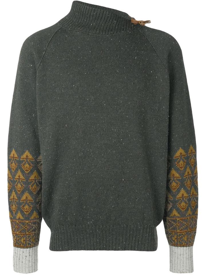 Versace Vintage 1980's Turtleneck Jumper - Green