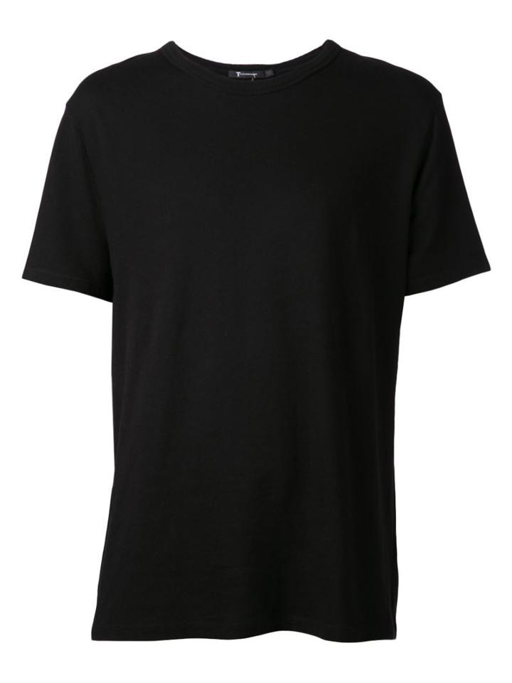 T By Alexander Wang Round Neck T-shirt, Men's, Size: Medium, Black, Cotton