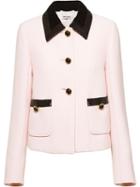 Miu Miu Cady Sequin Trim Jacket - Pink
