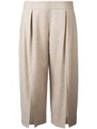 Nehera Front Slit Culottes, Women's, Size: 36, Nude/neutrals, Silk/polyamide/virgin Wool/cotton