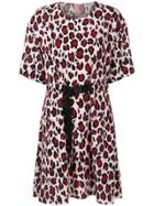Kenzo Leopard Print Shift Dress - Red