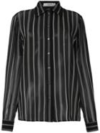 Lanvin - Striped Shirt - Women - Silk - 38, Black, Silk