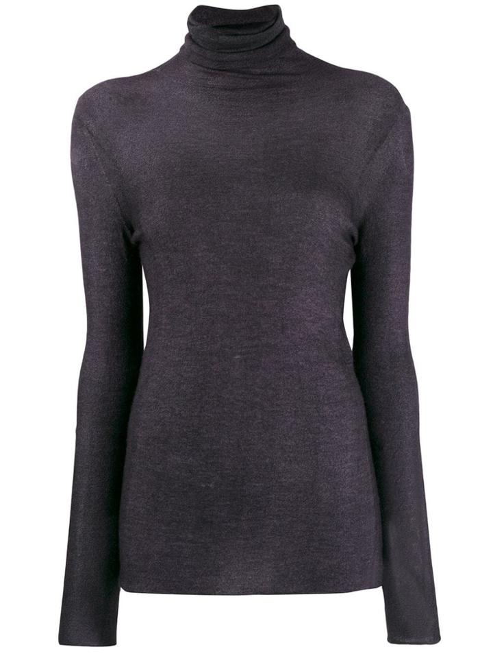 Avant Toi Turtle Neck Top - Purple