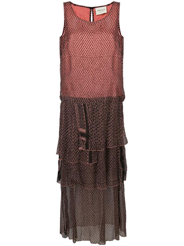 Cecilie Copenhagen Printed Clepto Dress - Pink & Purple