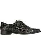 Red Valentino Glitter Oxford Shoes, Women's, Size: 37, Black, Leather/plastic