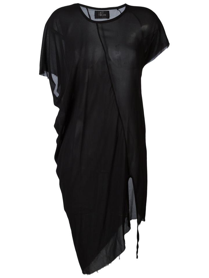 Lost & Found Ria Dunn Draped T-shirt Dress, Women's, Size: Small, Black, Silk/spandex/elastane
