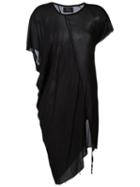 Lost & Found Ria Dunn Draped T-shirt Dress, Women's, Size: Small, Black, Silk/spandex/elastane