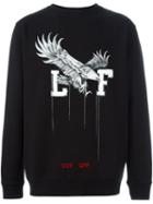 Off-white Eagle Print Sweatshirt, Men's, Size: Xs, Black, Cotton