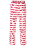Blugirl I Love You Printed Cropped Trousers - White