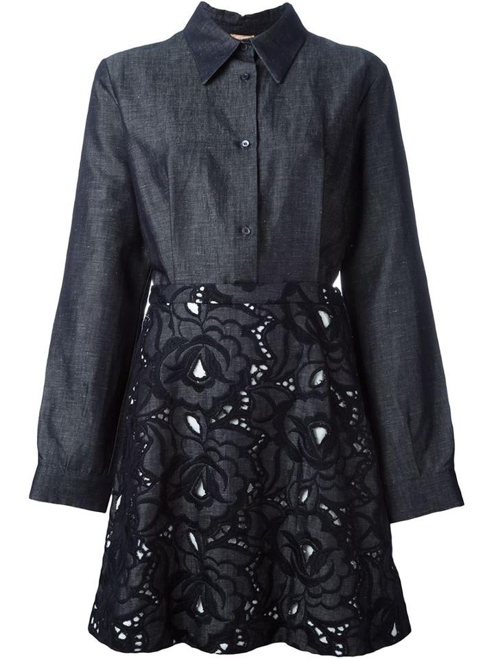 No21 Contrast Shirt Dress