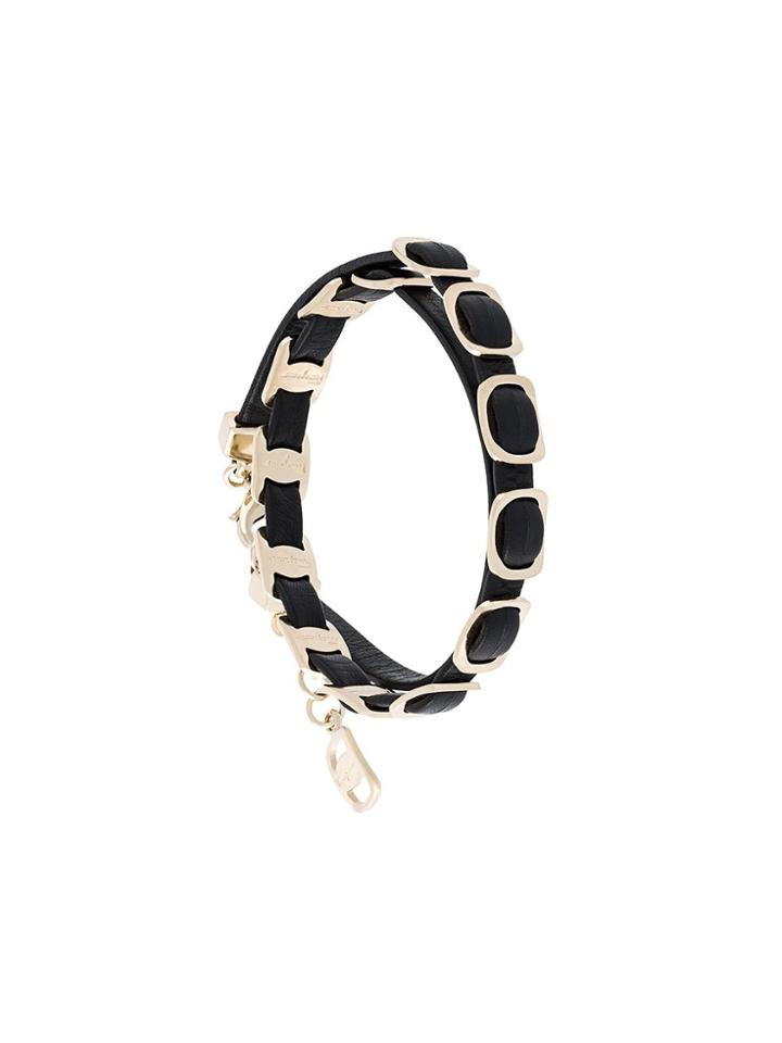 Salvatore Ferragamo Link Wrap Bracelet - Black
