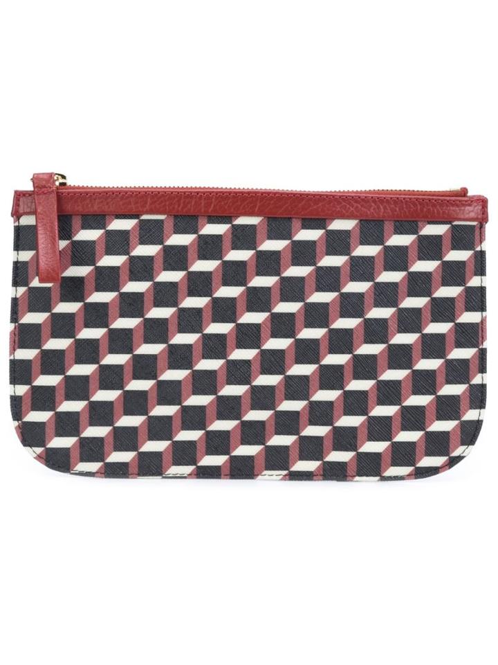 Pierre Hardy 'canvas Cube' Clutch, Adult Unisex, Black, Calf Leather/canvas