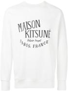 Maison Kitsuné 'palais Royal' Sweatshirt, Men's, Size: Small, White, Cotton
