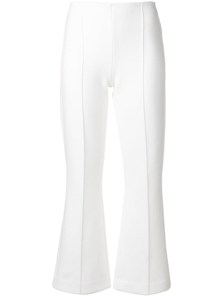Sonia Rykiel Cropped Flared Trousers - White