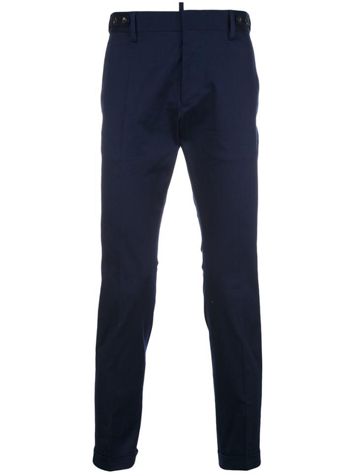 Dsquared2 Button Waistband Chinos - Blue
