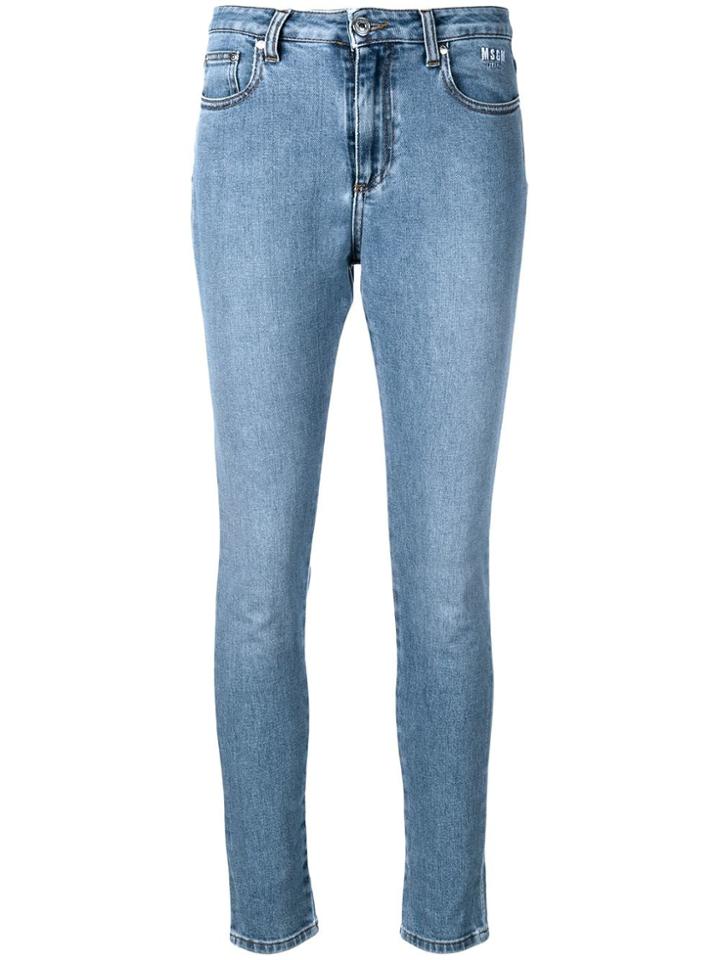 Msgm High Rise Skinny Jeans - Blue