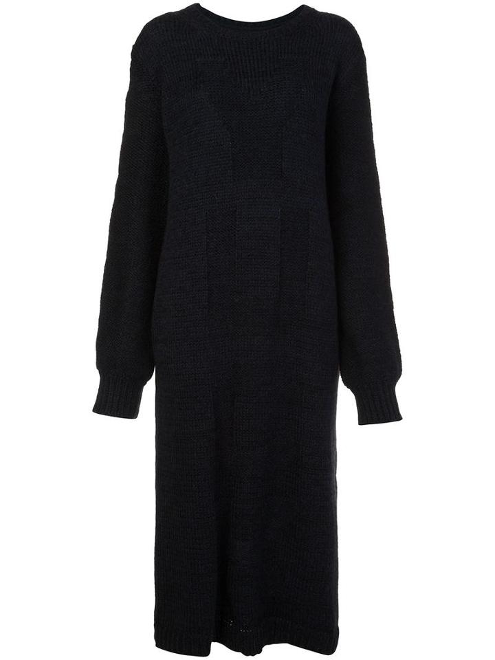 Yohji Yamamoto 'yuck' Dress, Women's, Size: 2, Blue, Polyamide/wool/alpaca
