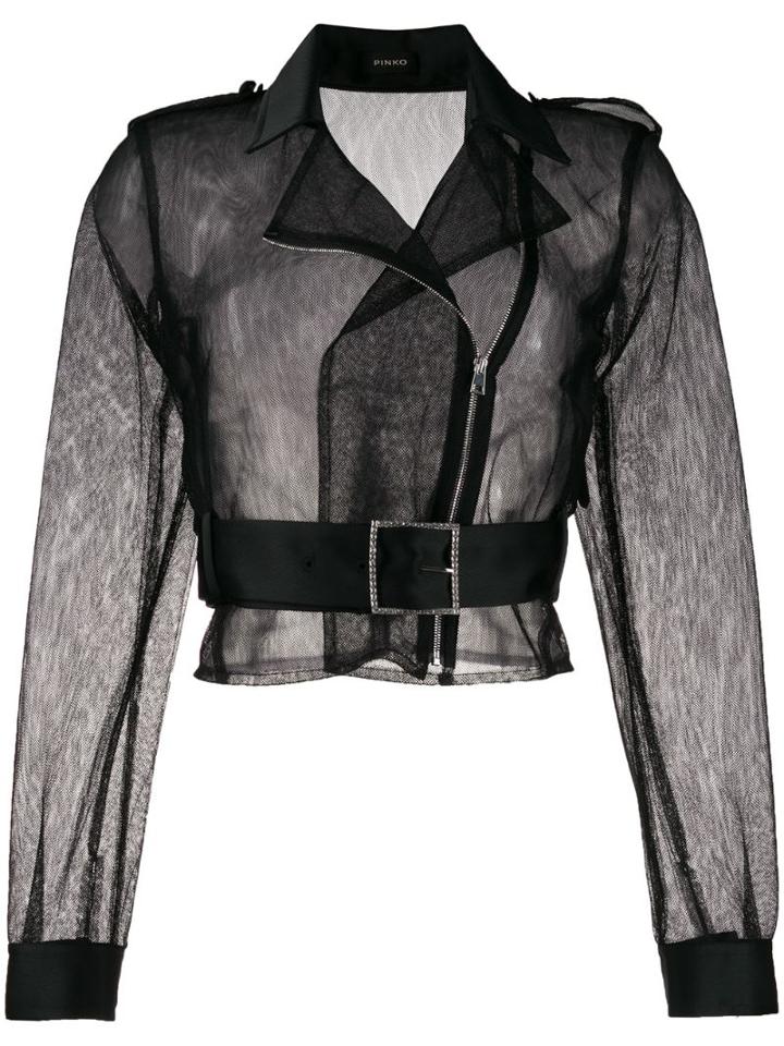 Pinko Vertigo Biker Blouse - Black