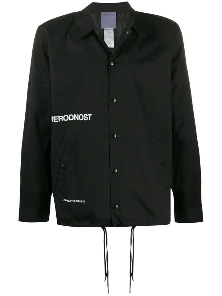Poliquant Printed Shell Jacket - Black