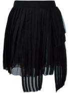 Dsquared2 Asymmetric Pleated Skirt, Women's, Size: 42, Black, Silk