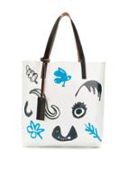 Marni Graphic Print Tote - White