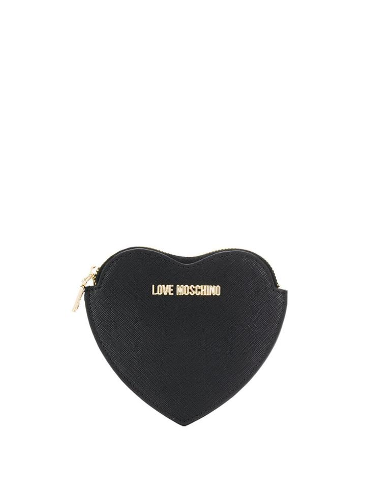 Love Moschino Heart Shaped Coin Purse - Black