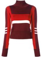 Emilio Pucci High Neck Cropped Pullover, Women's, Size: Medium, Red, Acetate/polyester/nylon