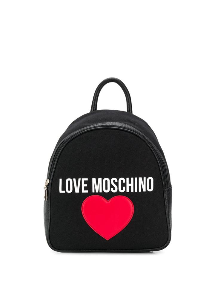 Love Moschino Heart Patch Backpack - Black