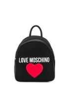 Love Moschino Heart Patch Backpack - Black