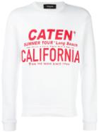 Dsquared2 California Summer Tour Sweatshirt, Men's, Size: Small, White, Cotton