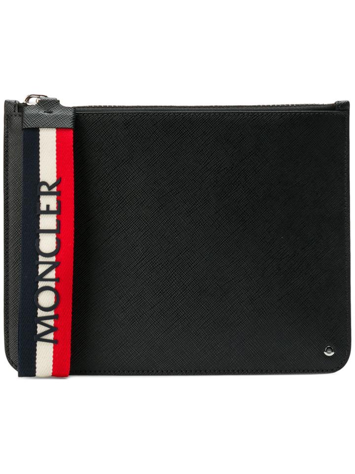 Moncler Zipped Logo Wallet - Black