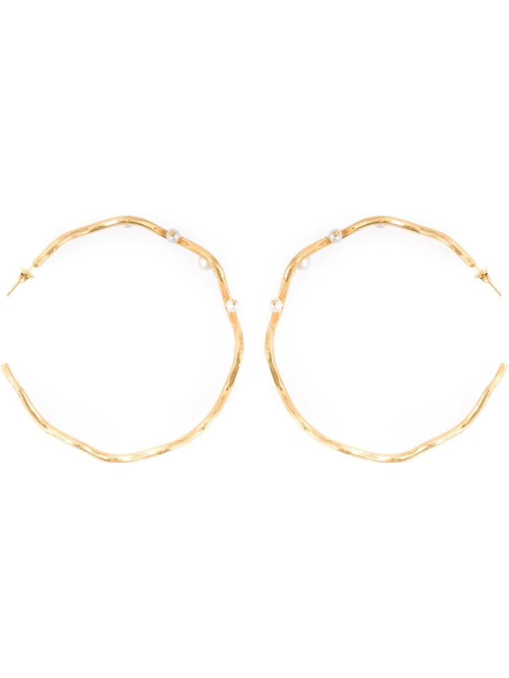 Aurelie Bidermann 'cheyne Walk' Hoop Earrings - Metallic