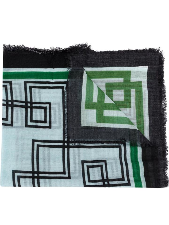Haider Ackermann Geometric Print Scarf - Green