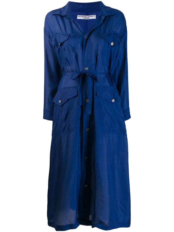 Katharine Hamnett London Shirt Dress - Blue