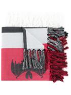 Undercover Tasseled Scarf, Adult Unisex, Red, Cotton