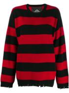 Marc Jacobs Oversized Striped Jumper - Red