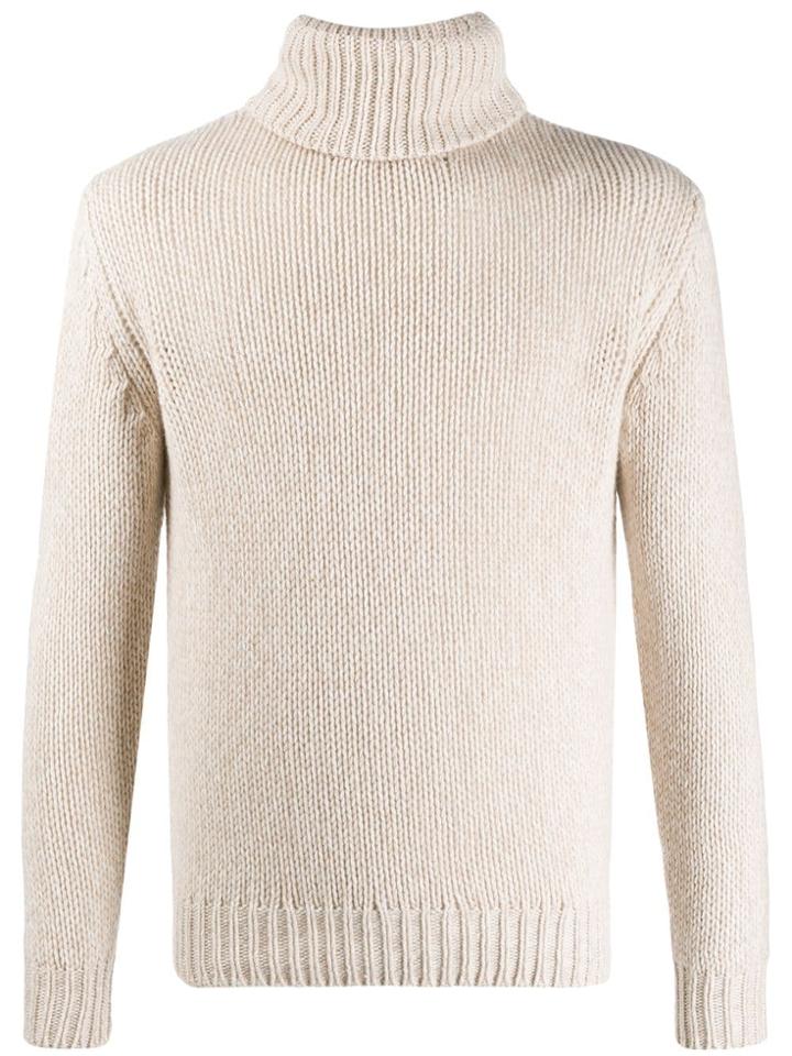Lamberto Losani Cashmere Turtleneck Jumper - Neutrals