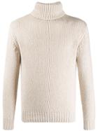 Lamberto Losani Cashmere Turtleneck Jumper - Neutrals