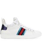 Gucci Gg Web Lace Insert Sneakers - White