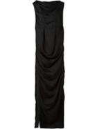 Rick Owens Draped Evening Dress, Women's, Size: 40, Black, Cupro/viscose