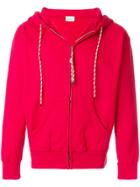 Aries Zipped Hooded Sweatshirt - Red