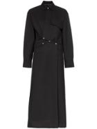 Markoo Collared Button Midi Dress - Black