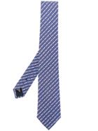 Emporio Armani Jacquard Striped Pattern Tie - Blue