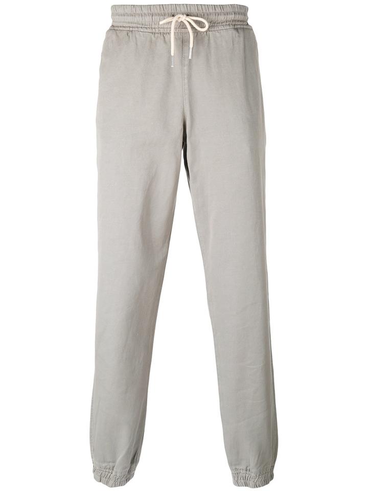 Soulland Cuffed Hem Drawstring Trousers, Men's, Size: Medium, Grey, Cotton