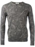 Paolo Pecora - Leaf Printed Sweatshirt - Men - Cotton - M, Green, Cotton