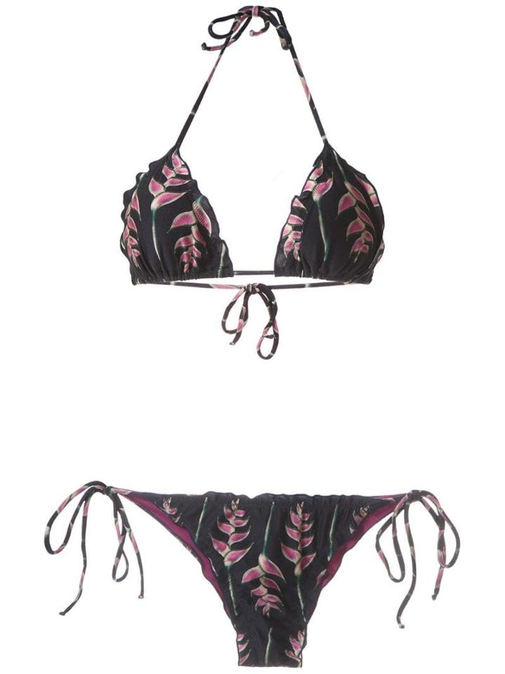 Brigitte Floral Print Triangle Bikini - Multicolour