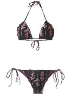 Brigitte Floral Print Triangle Bikini - Multicolour