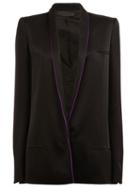 Haider Ackermann Contrast Trim Blazer, Women's, Size: 36, Black, Cotton/acetate/rayon