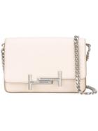 Tod's Double T Crossbody Bag, Women's, Nude/neutrals, Calf Leather/polyester